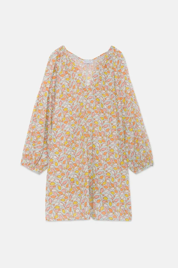Fish Print Short Tunic Dress