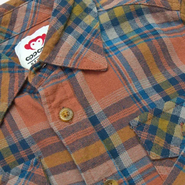 Flannel Shirt - Clay/Jewel Plaid