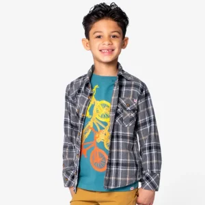 Flannel Shirt - Greige Plaid