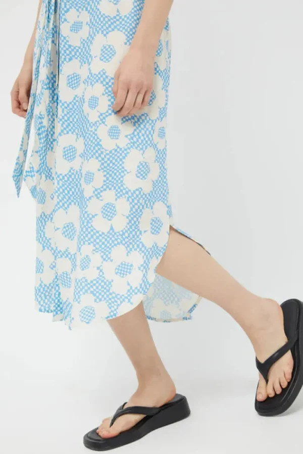Floral Box Button Front Dress