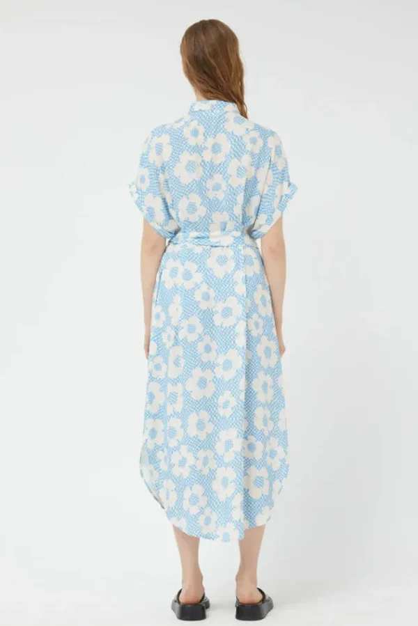 Floral Box Button Front Dress