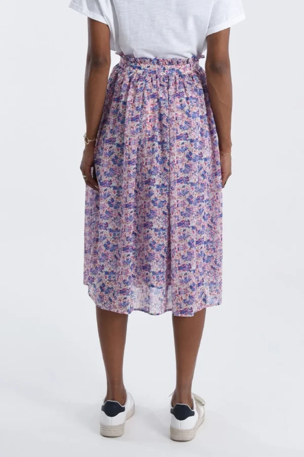 Floral Buttoned Front Skirt