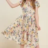 Floral Hanky Hem Dress