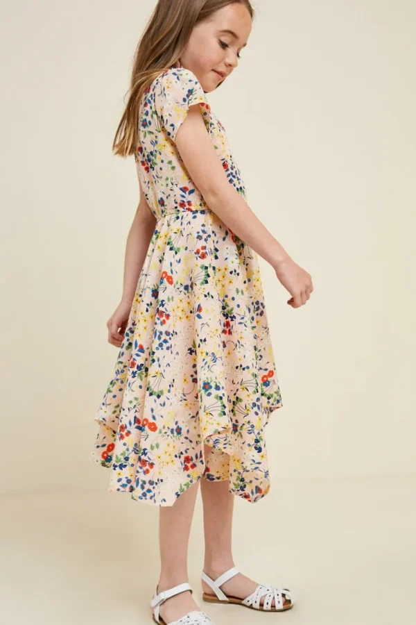 Floral Hanky Hem Dress