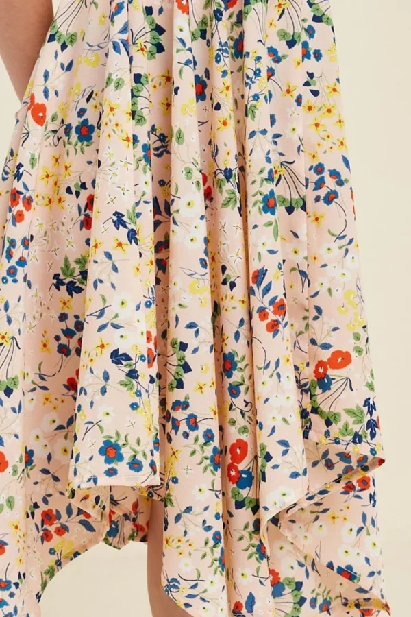 Floral Hanky Hem Dress