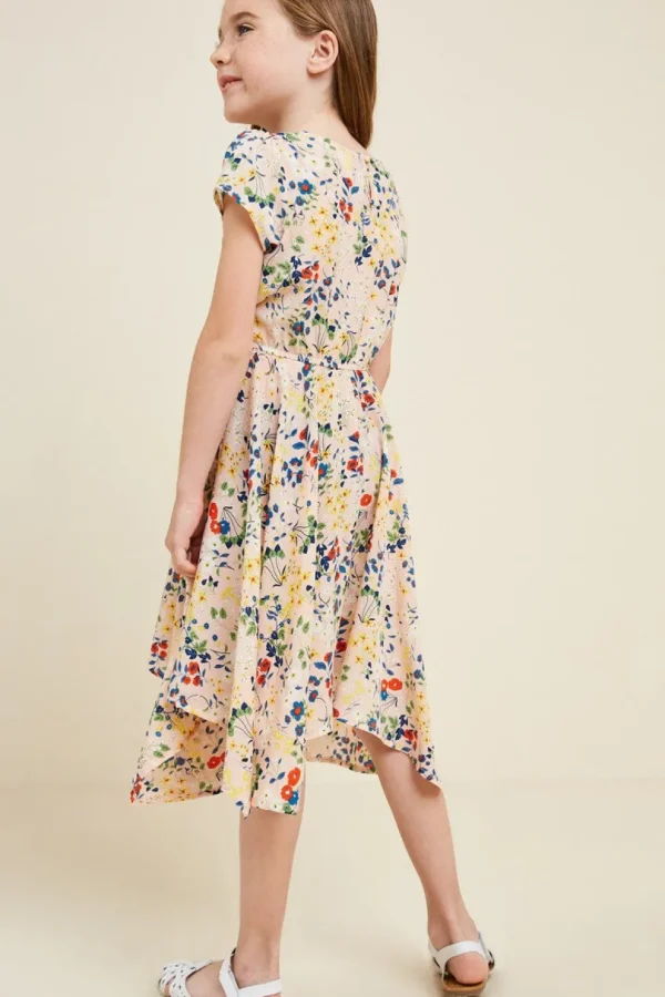 Floral Hanky Hem Dress