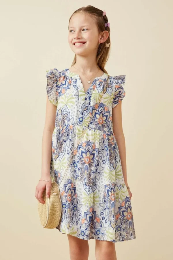 Floral Mandala Print Dress