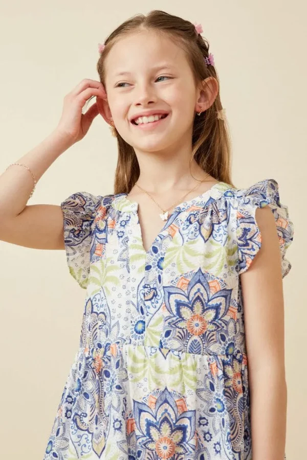 Floral Mandala Print Dress