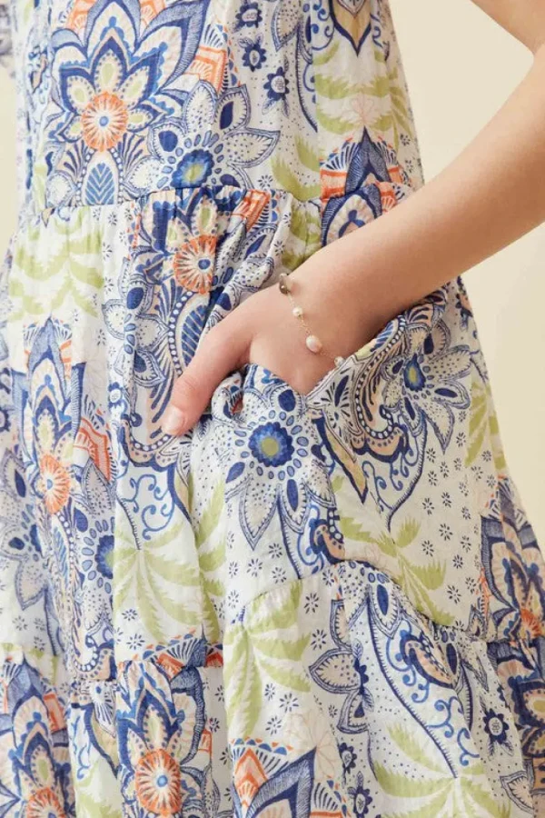 Floral Mandala Print Dress