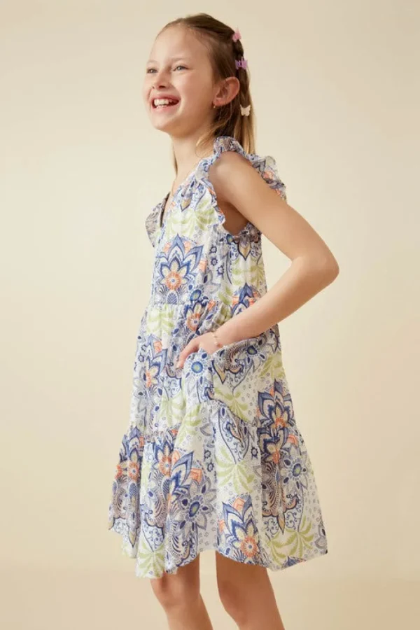 Floral Mandala Print Dress
