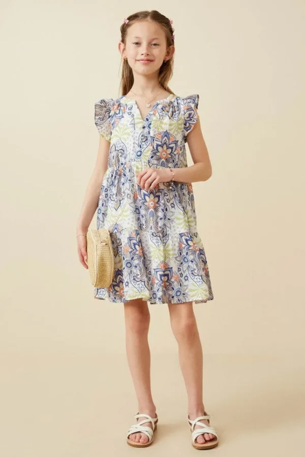 Floral Mandala Print Dress