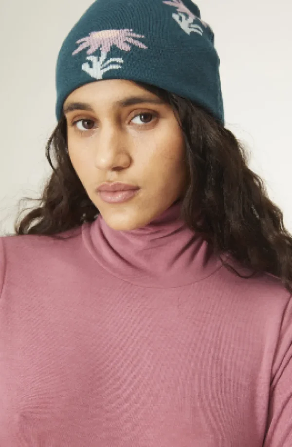Floral Print Beanie
