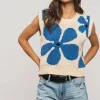 Floral Sweater Vest - Cream