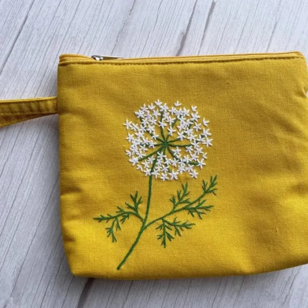 Flower Embroidered Cosmetics Bag - Several Designs