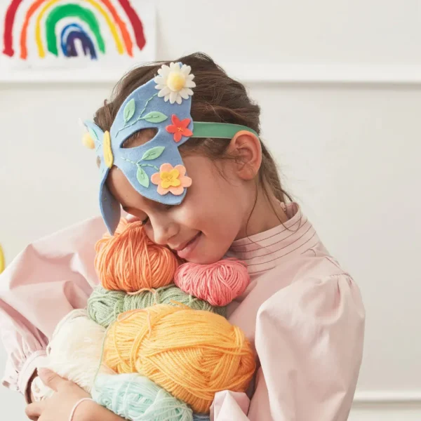 Flower Embroidery Mask Kit