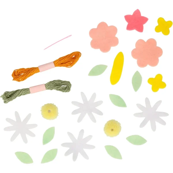 Flower Embroidery Mask Kit
