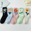 Flower Petal Fuzzy Socks