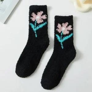 Flower Petal Fuzzy Socks