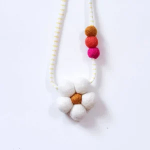 Flower Power Wool Necklace (two colors)