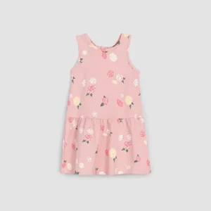 Flower Print Racerback Jersey Dress