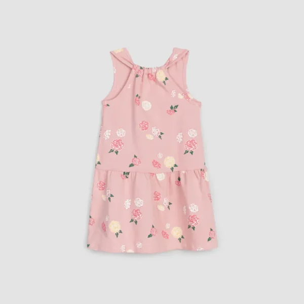 Flower Print Racerback Jersey Dress