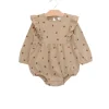 Flutter Long Sleeve Romper- Acorn Pecan