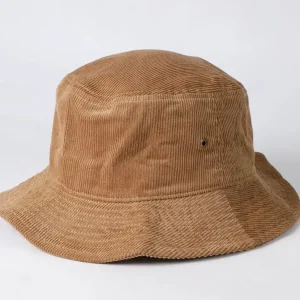Foldable Vintage Corduroy Bucket Hat - Tan