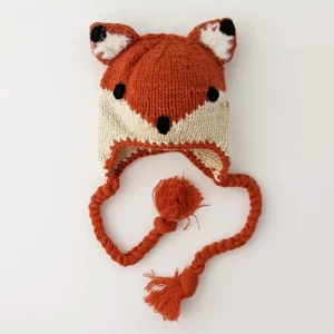 Fox Earflap Beanie Hat