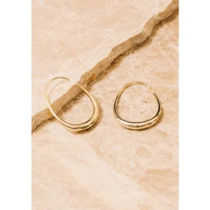 Frances Threader Hoop Earrings - 18k Gold Plating