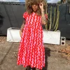 Frida Dress - Pink Squiggle