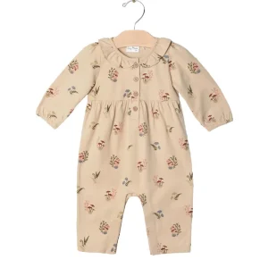 Frill Collar Romper- Fall Mushrooms