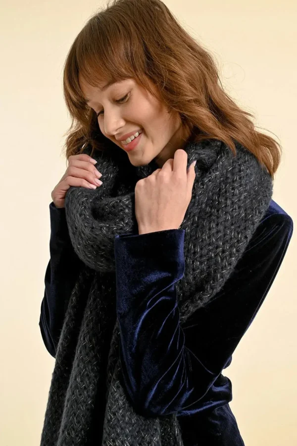 Fringed Scarf - Dark Navy