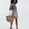 Fringed Woven Tote Bag