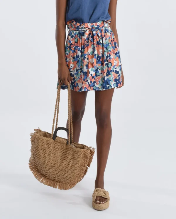 Fringed Woven Tote Bag