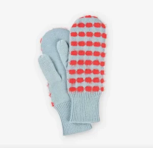 Fur Bubble Dot Mittens