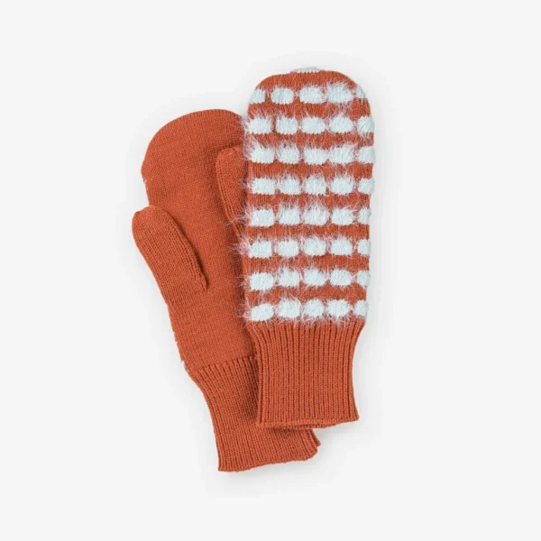 Fur Bubble Dot Mittens