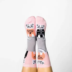 Future is Feline Crew Socks - Women's