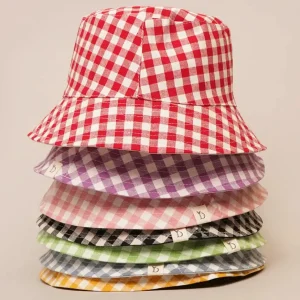 Gingham Reversible Bucket Hat - Several Colors