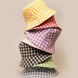 Gingham Reversible Bucket Hat - Several Colors
