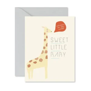Giraffe Sweet Little Baby Card