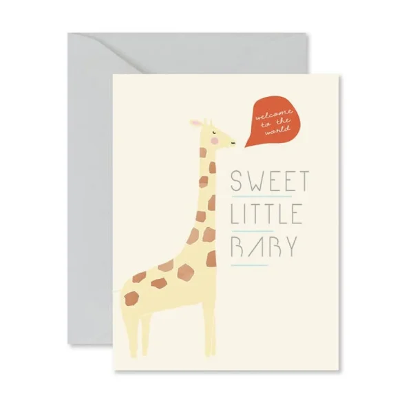Giraffe Sweet Little Baby Card