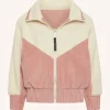Girls Corduroy Sherpa Zip Jacket - Dusty Rose