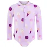 Girls One Piece UV Swimsuit | Lavender Ice Cream
