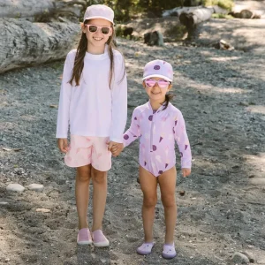 Girls One Piece UV Swimsuit | Lavender Ice Cream