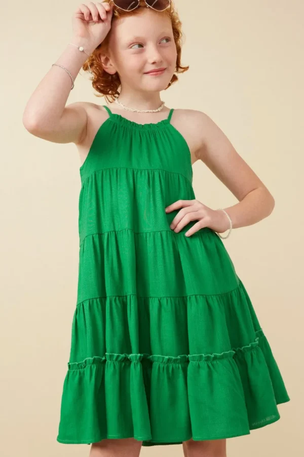 Girls Tiered Ruffle Cami Dress