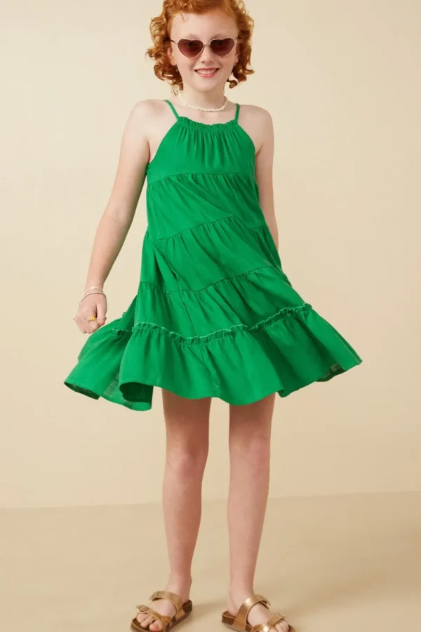 Girls Tiered Ruffle Cami Dress