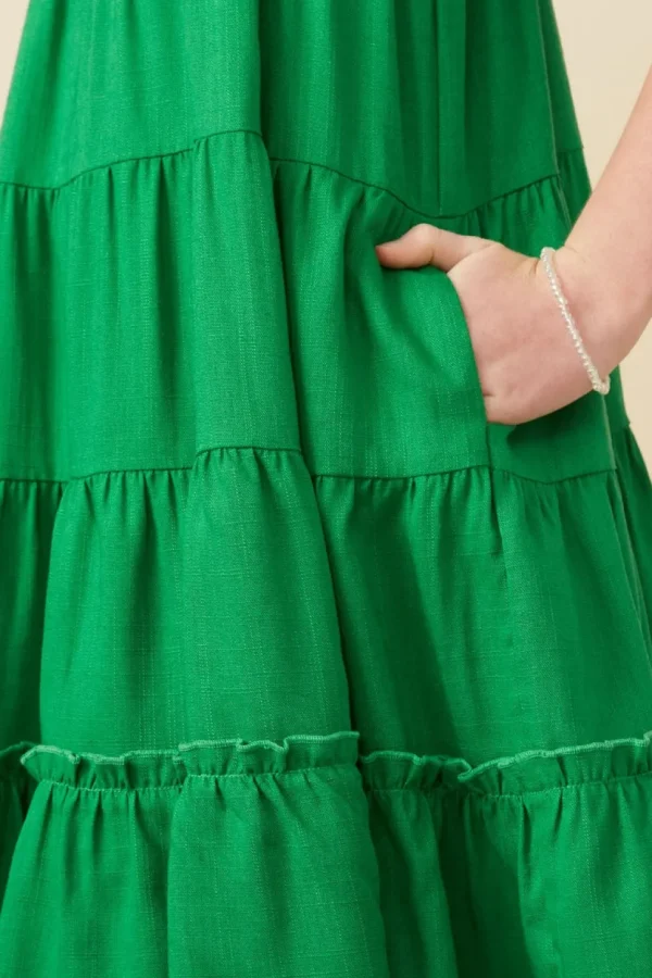 Girls Tiered Ruffle Cami Dress