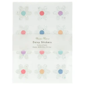 Glitter Daisy Stickers (x 8 sheets)