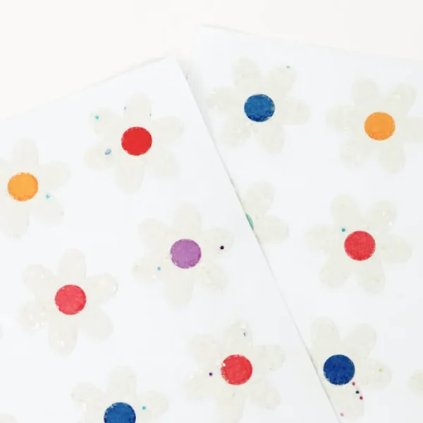Glitter Daisy Stickers (x 8 sheets)