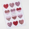 Glitter Heart Stickers (x 8 sheets)
